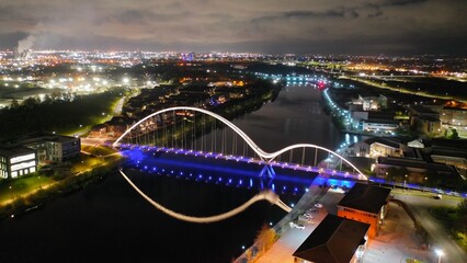 Infinity Bridge, Middlesbrough at night