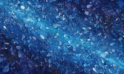 Obraz premium Abstract bright glitter blue background, elegant illustration, generative AI