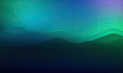 Obraz premium Abstract green and blue blurred gradient background with light. Nature backdrop. Ecology concept for your graphic design, generative AI