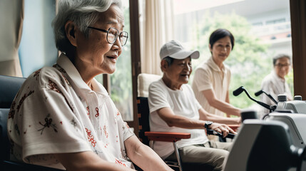 Obraz premium ai generated illustration senior and future healthcare equipment