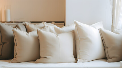 Pillows in the living room. AI generated.