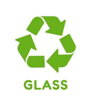 Vector green recycling symbol color. Green recycle symbol on white background.