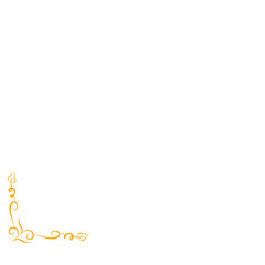 golden floral corner border