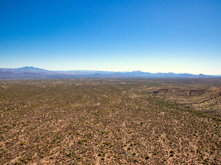 Obraz premium Rio Verde, Arizona and surrounding desert aerial view