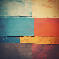 Worn paper background, colorful, grunge. Generative IA. 