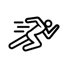 man running icon. Vector isolated illustration
