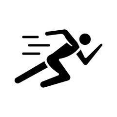 man running icon. Vector isolated illustration