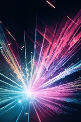 Photo of Colorful fireworks lighting up the night sky in a stunning display of lights and colors