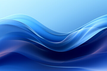 Fototapeta premium Blue abstract background with wavy lines. illustration for your design