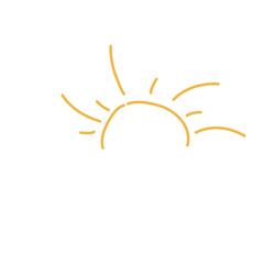 Obraz premium half sun doodle