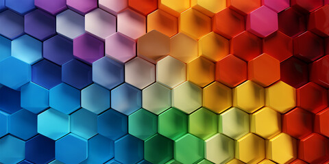 Abstract colorful geometric vector background, hexagon pattern