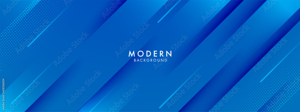 Canvas Prints abstract blue banner design background with diagonal geometric overlay layer. blue banner background