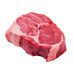 Foto auf Alu-Dibond steak beef meat isolated on transparent background © Achira22