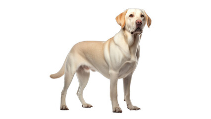 Fototapeta premium Yellow Labrador Retriever Dog isolated on a transparent background 