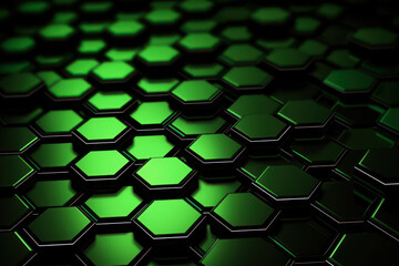 Abstract Green Hexagon Background