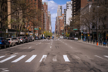 View uptown on 3rd Ave, Upper East Side, Manhattan, New York