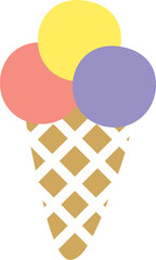 Ice cream balls in the waffle cone - 618593639