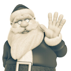 santa claus is on id portrait picture profile