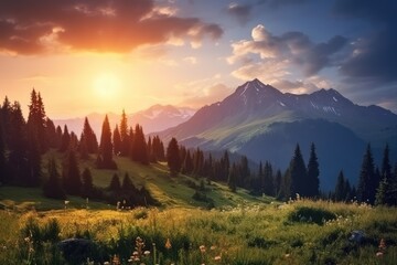 Obraz premium Mountains Landscape Stock Photos And Images professional photography