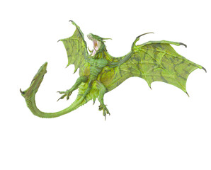 Naklejka premium dragon is so angry on white background