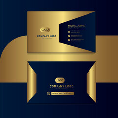 Professional elegant gold foil modern business card template
