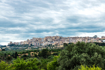 Fototapeta na wymiar View of the city of Agrigento, Sicily, Italy
