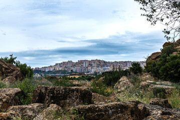 Fototapeta na wymiar View of the city of Agrigento, Sicily, Italy