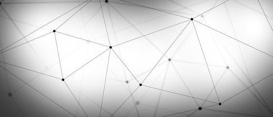 Technology, science, medical concept. Molecule structure, connecting lines and dots. Futuristic background