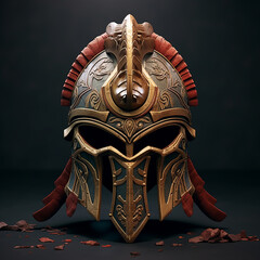 sparta warrior helmet illustration