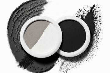 White and black eye shadows generated by AI 