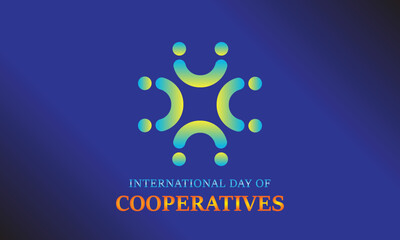 Fototapeta premium International Day of Cooperatives Logo, Vector, and Background Creative Design