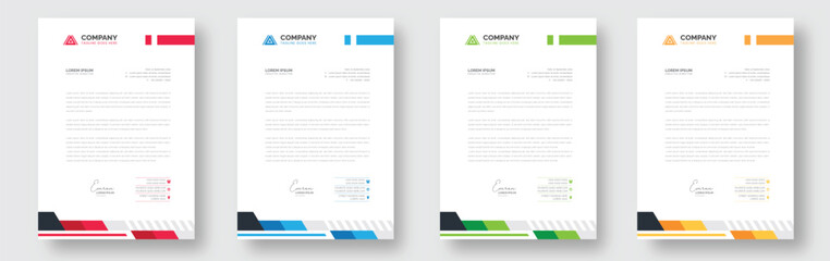 modern creative Clean letterhead flyer corporate business proposal official minimal abstract professional informative newsletter magazine poster brochure design standard color bundle with logo.