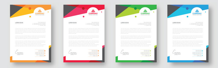 modern creative Clean letterhead flyer corporate business proposal official minimal abstract professional informative newsletter magazine poster brochure design standard color bundle with logo.