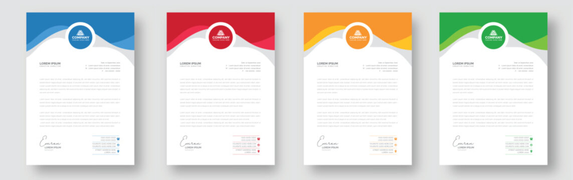 modern creative Clean letterhead flyer corporate business proposal official minimal abstract professional informative newsletter magazine poster brochure design standard color bundle with logo.
