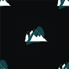 black pattern with mountains for backgrounds, wallpapers, posters, business cards, clothes, bags, fabrics