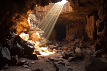 stock photo of a design inside cave photography