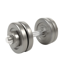 Fototapeta na wymiar Gray Dumbbell on transparent background, white background, png file with generative ai