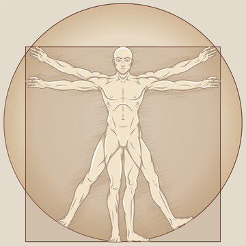 Vitruvian man Vector design