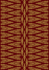 Songket pattern. Abstract geometric ethnic design - indian, bali , malaysia, indonesian, peru, mexico, aztec, african, slavic repeat motif pattern. Boho texture. Folk style. Vector illustration.
