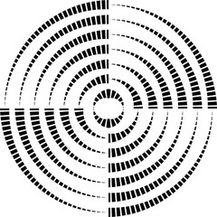 Spiral and swirl motion twisting circles objects design elements