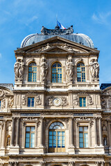 Fototapeta na wymiar Exterior of the Louvre in Paris, France, Europe