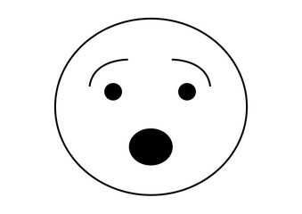 Fototapeta premium Shock emoji vector