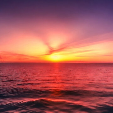 Sunset over the sea © Octa