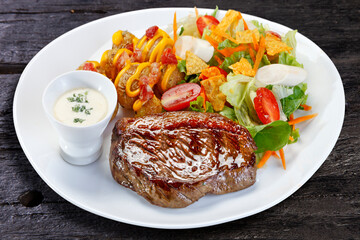 Picanha and salad, brazilian