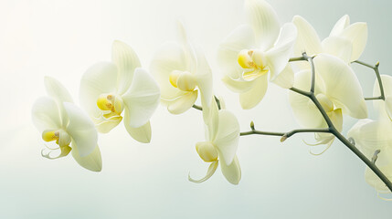 Fototapeta na wymiar Close up of a white orchid flower