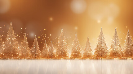 Fototapeta na wymiar Glowing Christmas tree, abstract Christmas background