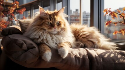 adorable cat indoors at home, cat day