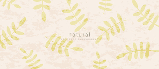 Obraz premium Natural abstract background with plant elements. Botanical design for banner, poster, wall decor.