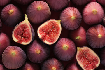 Fresh fig fruits texture background Generative AI