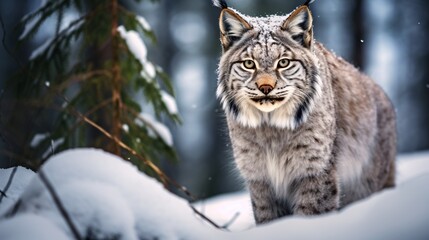 A Canadian Lynx in it's Natural Habitat